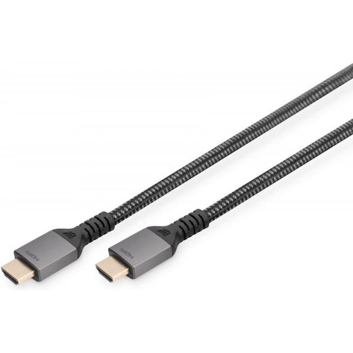 Digitus HDMI 2.1 Braided Cable HDMI male - HDMI male 1m Μαύρο