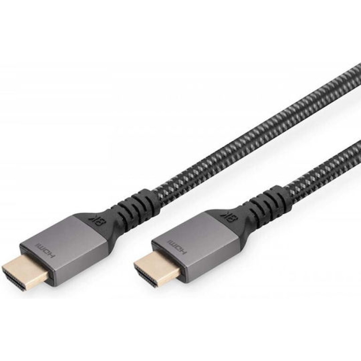 Digitus HDMI 2.1 Braided Cable HDMI male - HDMI male 1m Μαύρο