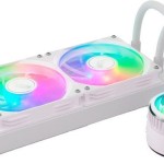 Valkyrie Jarn 240 ARGB Υδρόψυξη Επεξεργαστή Διπλού Ανεμιστήρα 120mm για Socket AM4/AM5/1700/1200/115x Λευκή