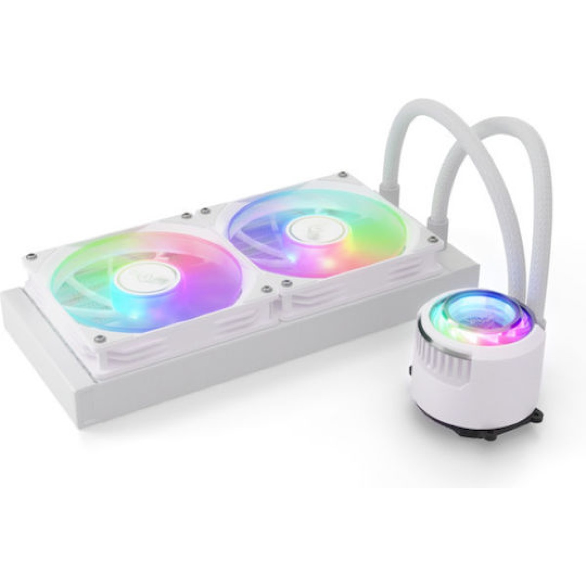 Valkyrie Jarn 240 ARGB Υδρόψυξη Επεξεργαστή Διπλού Ανεμιστήρα 120mm για Socket AM4/AM5/1700/1200/115x Λευκή
