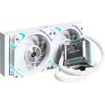 Valkyrie Syn 240 ARGB Υδρόψυξη Επεξεργαστή Διπλού Ανεμιστήρα 120mm για Socket AM4/AM5/1700/1200/115x Λευκή