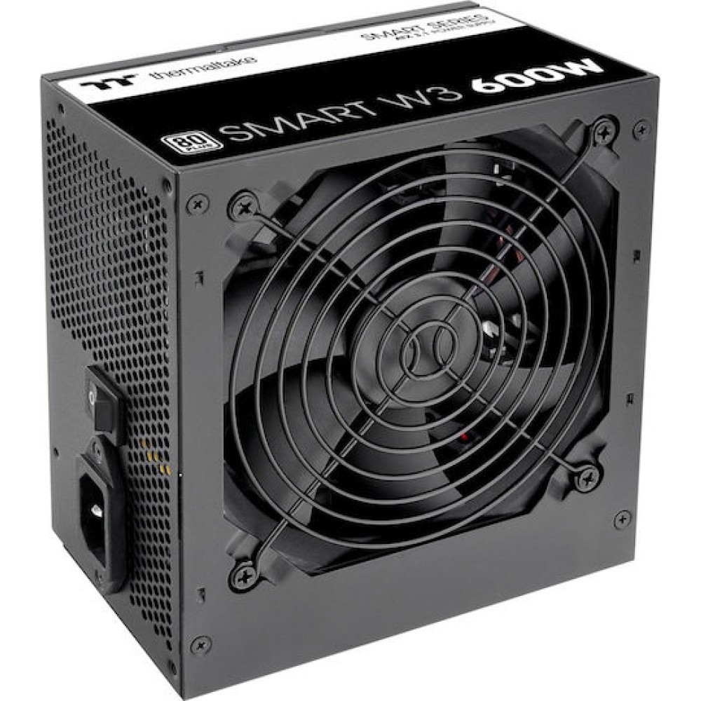 Thermaltake Smart W3 600W Μαύρο Τροφοδοτικό Υπολογιστή Full Wired 80 Plus Standard