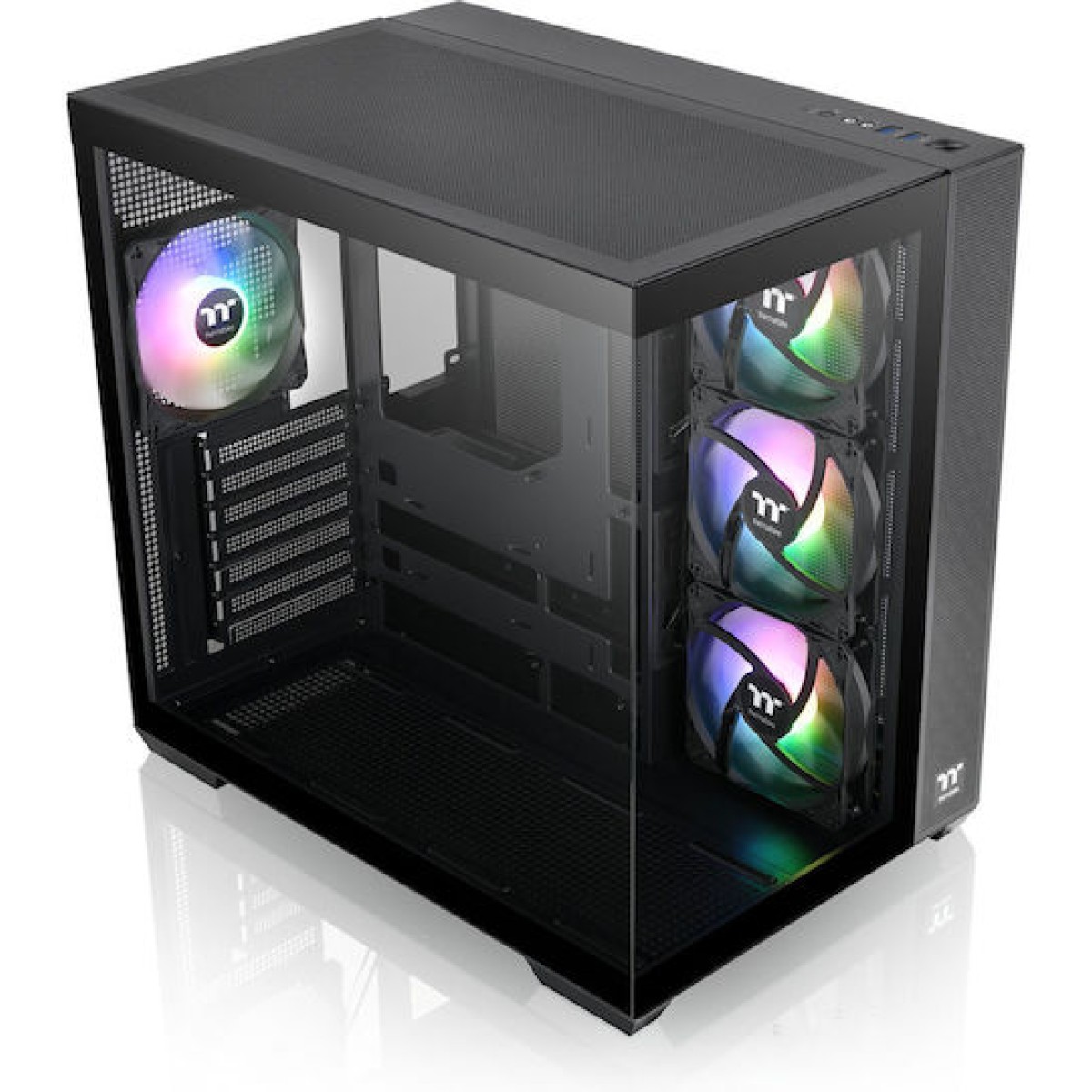 Thermaltake View 380 TG ARGB Gaming Midi Tower Κουτί Υπολογιστή με Πλαϊνό Παράθυρο Μαύρο