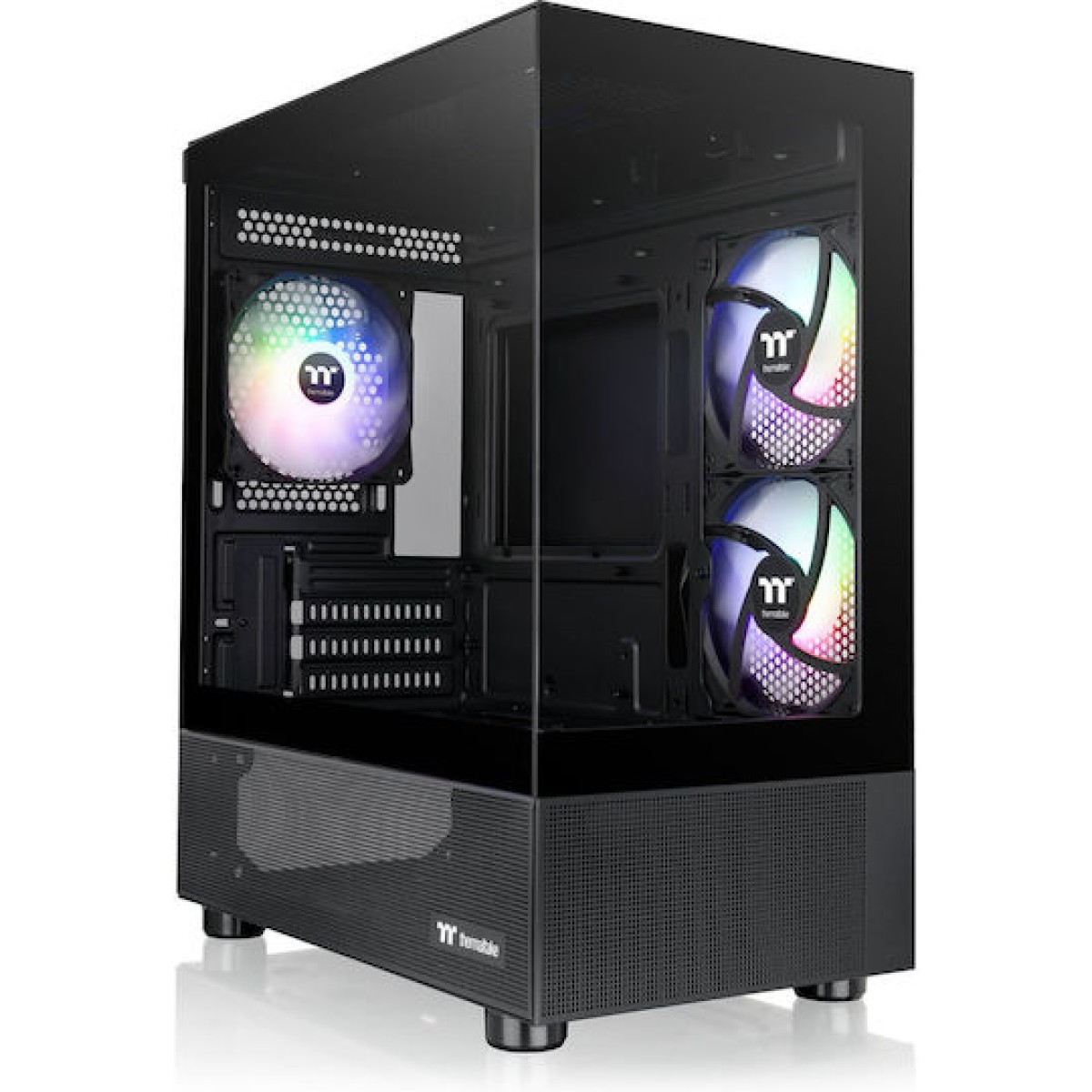 Thermaltake View 170 TG Gaming Micro Tower Κουτί Υπολογιστή με Πλαϊνό Παράθυρο και RGB Φωτισμό Μαύρο