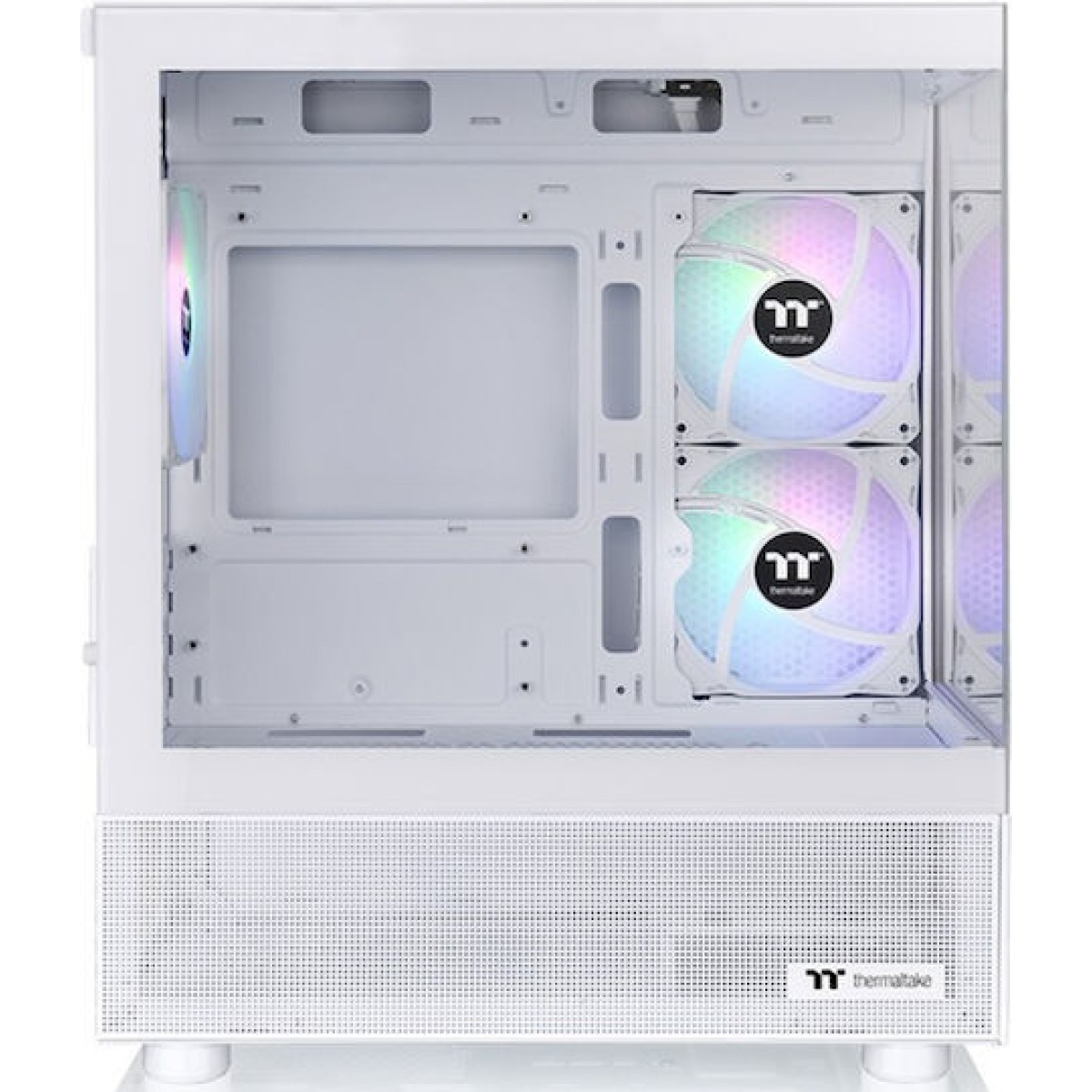 Thermaltake View 170 TG Gaming Micro Tower Κουτί Υπολογιστή με Πλαϊνό Παράθυρο και RGB Φωτισμό Λευκό