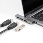 DeLock USB 3.0 Hub 4 Θυρών με σύνδεση USB-C Γκρι