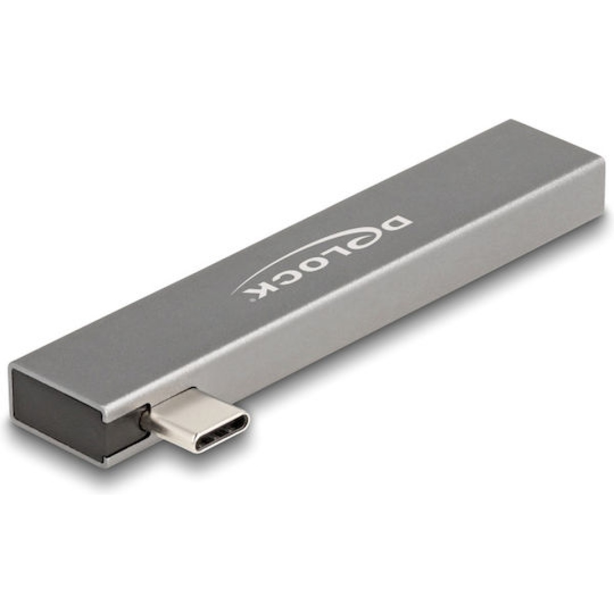 DeLock USB 3.0 Hub 4 Θυρών με σύνδεση USB-C Γκρι