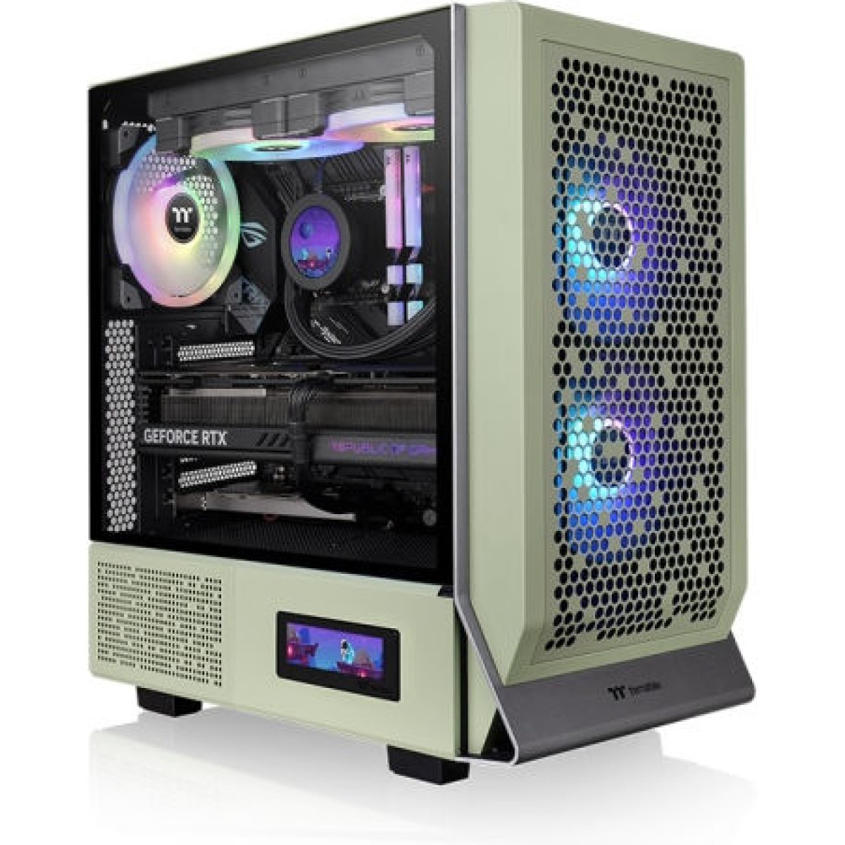 Thermaltake Ceres 300 TG Gaming Midi Tower Κουτί Υπολογιστή με Πλαϊνό Παράθυρο και RGB Φωτισμό Πράσινο