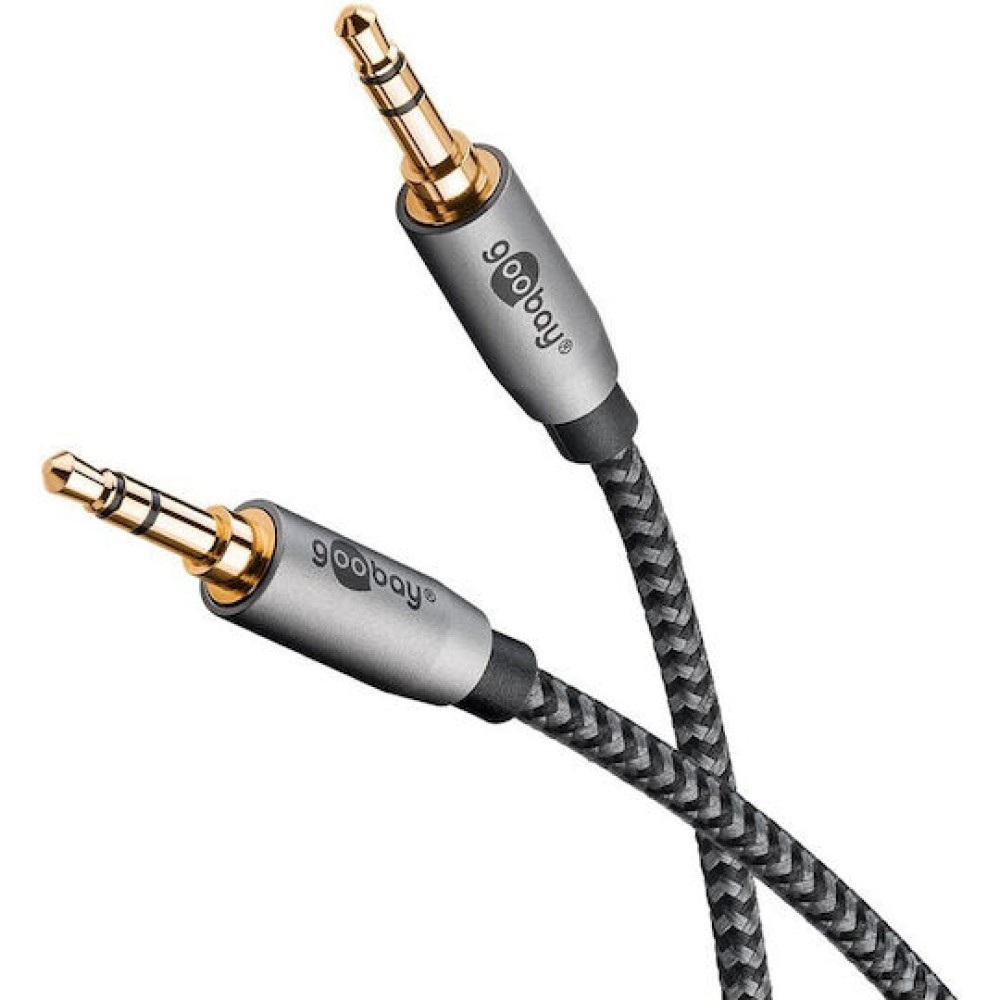 Goobay Plus 2m Textile 3.5mm Jack Audio Cable X2