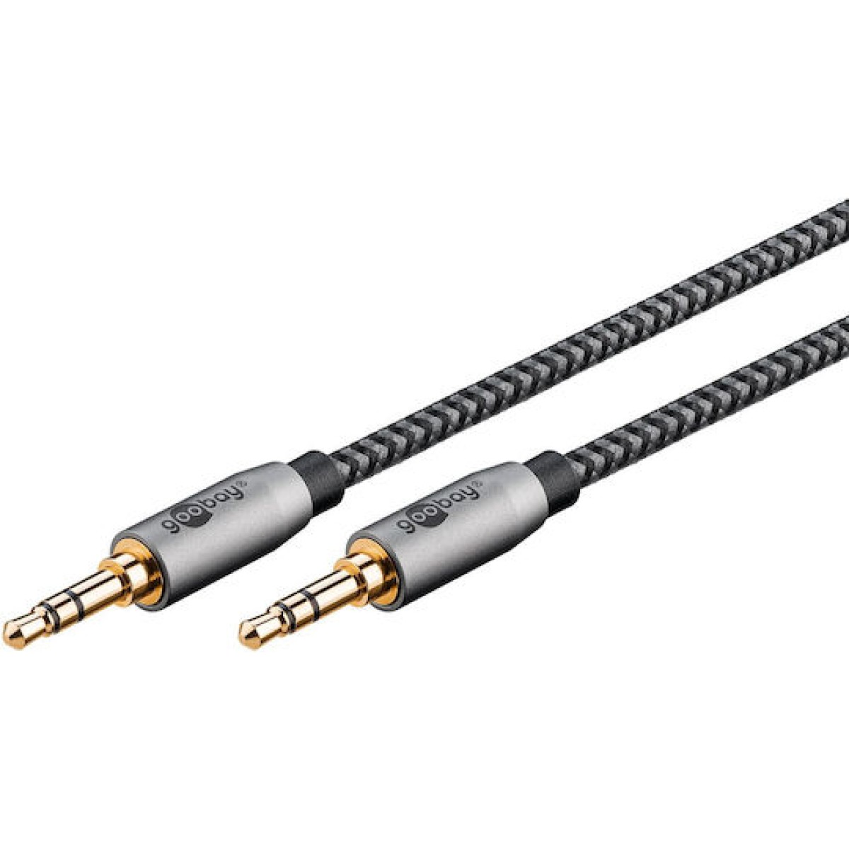 Goobay Plus 2m Textile 3.5mm Jack Audio Cable X2