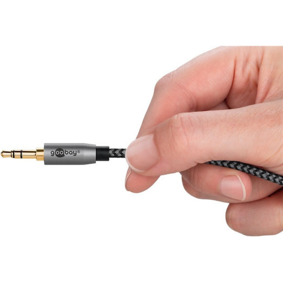 Goobay Plus 2m Textile 3.5mm Jack Audio Cable X2