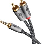 Goobay Καλώδιο 3.5mm male - 2x RCA male Μαύρο 2m (65288)