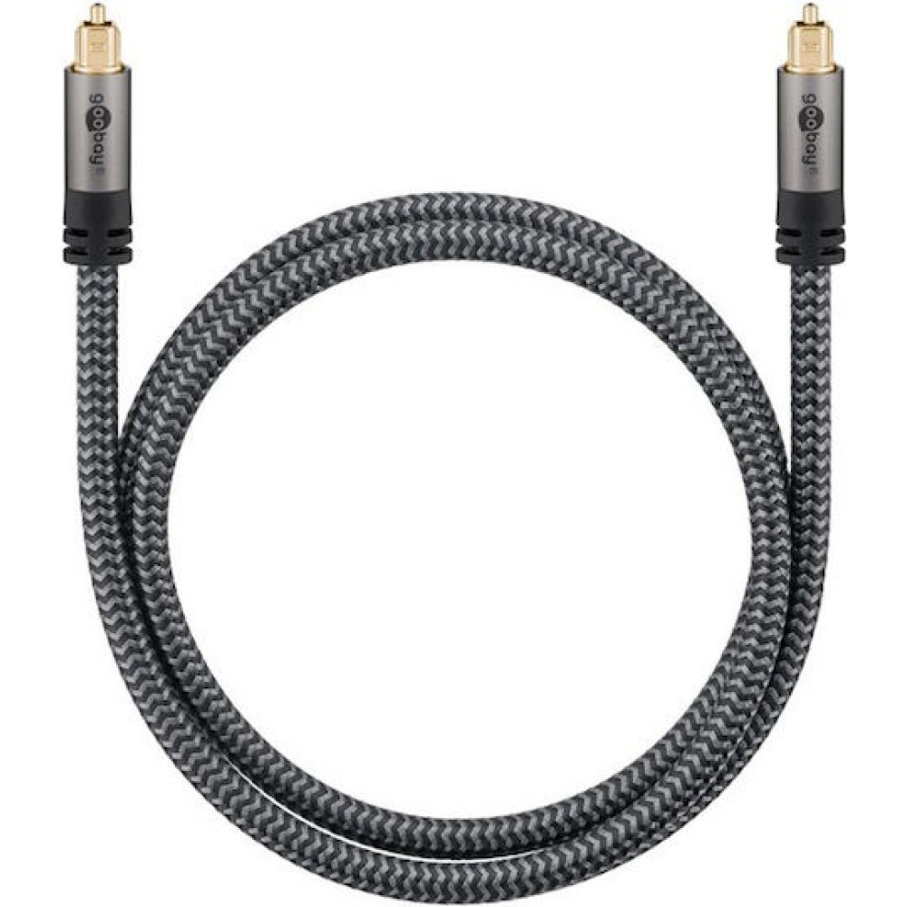 Goobay Optical Audio Cable TOS male - TOS male Γκρι 1m (65304)
