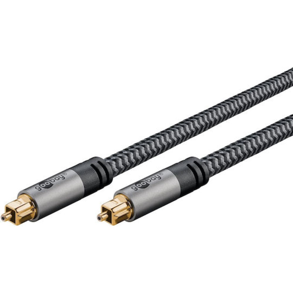 Goobay Optical Audio Cable TOS male - TOS male Γκρι 1m (65304)