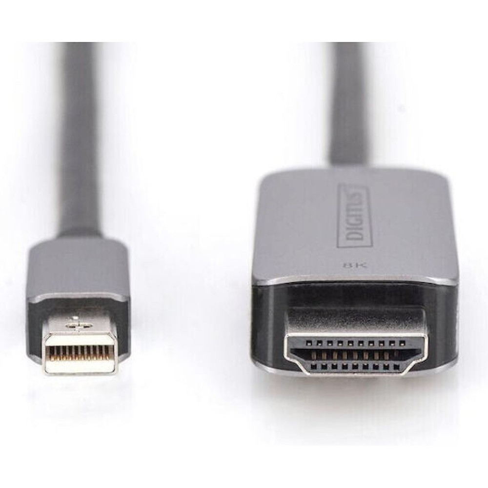 Digitus Cable mini DisplayPort male - HDMI male 1m Μαύρο (DB-340109-010-S)
