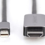 Digitus Cable mini DisplayPort male - HDMI male 1m Μαύρο (DB-340109-010-S)