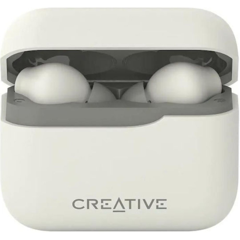 Creative Zen Air Plus In-ear Bluetooth Handsfree Ακουστικά με Αντοχή στον Ιδρώτα και Θήκη Φόρτισης Λευκά