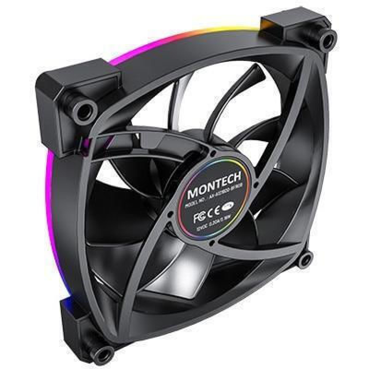 Montech AX120 Case Fan με ARGB Φωτισμό και Σύνδεση 3-Pin / 4-Pin PWM