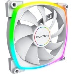 Montech AX120 Case Fan με ARGB Φωτισμό και Σύνδεση 3-Pin / 4-Pin PWM Λευκό