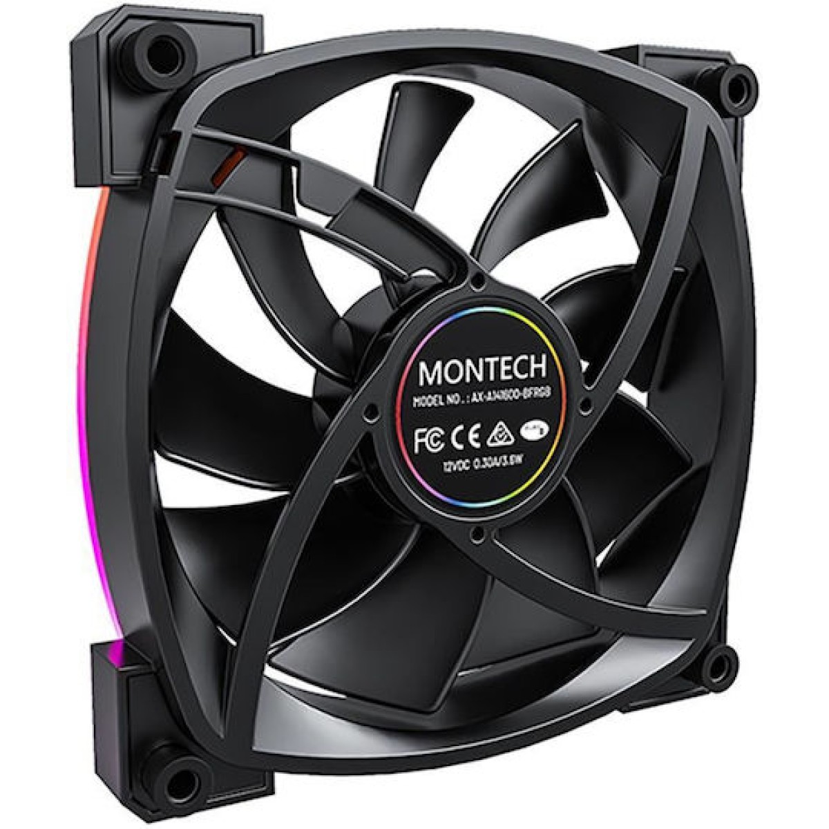 Montech AX140 Case Fan με ARGB Φωτισμό και Σύνδεση 4-Pin PWM