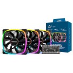 Montech Case Fan 120mm με ARGB Φωτισμό και Σύνδεση 4-Pin PWM 3τμχ