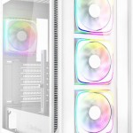 Sharkoon AK5G RGB Gaming Midi Tower Κουτί Υπολογιστή με Πλαϊνό Παράθυρο Λευκό