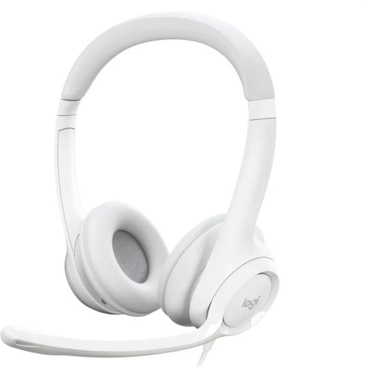 Logitech H390 On Ear Multimedia Ακουστικά με μικροφωνο και σύνδεση USB-A σε Λευκό χρώμα