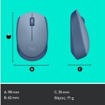 Logitech M171 Ασύρματο Mini Ποντίκι Blue/Grey