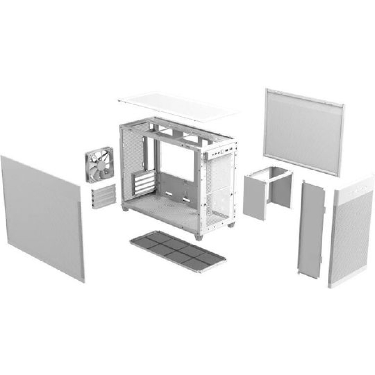 Asus Prime AP201 TG Gaming Micro Tower Κουτί Υπολογιστή με Πλαϊνό Παράθυρο White