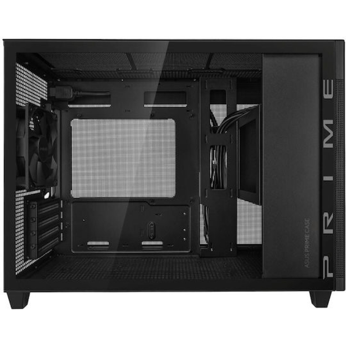 Asus Prime AP201 TG Gaming Micro Tower Κουτί Υπολογιστή με Πλαϊνό Παράθυρο Black