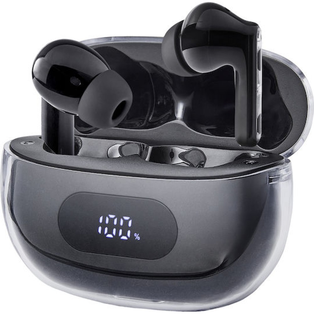 Intenso T310AE In-ear Bluetooth Handsfree Ακουστικά με Θήκη Φόρτισης Μαύρα