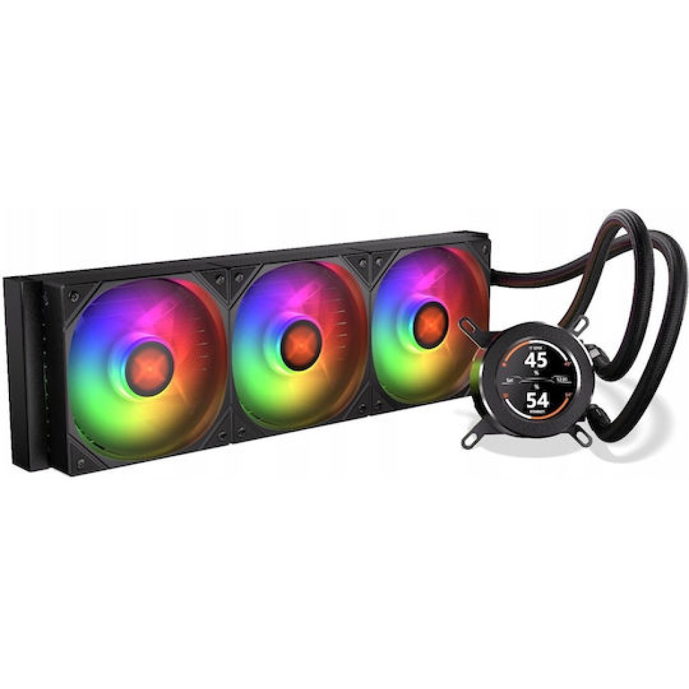 Krux HydroGlance 360 ARGB Υδρόψυξη Επεξεργαστή Τριπλού Ανεμιστήρα 120mm για Socket AM4/AM5/1700/1200/115x