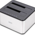 Dual SATA HDD Docking Station (silber/schwarz, USB 3.0, 2,5"/ 3,5")