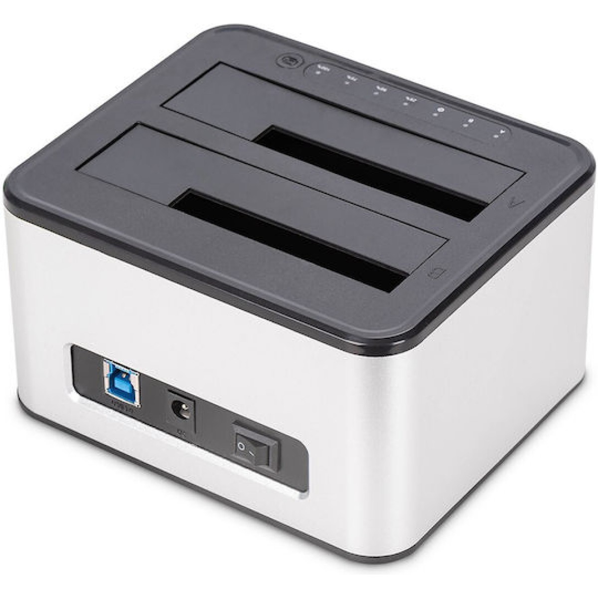 Dual SATA HDD Docking Station (silber/schwarz, USB 3.0, 2,5"/ 3,5")