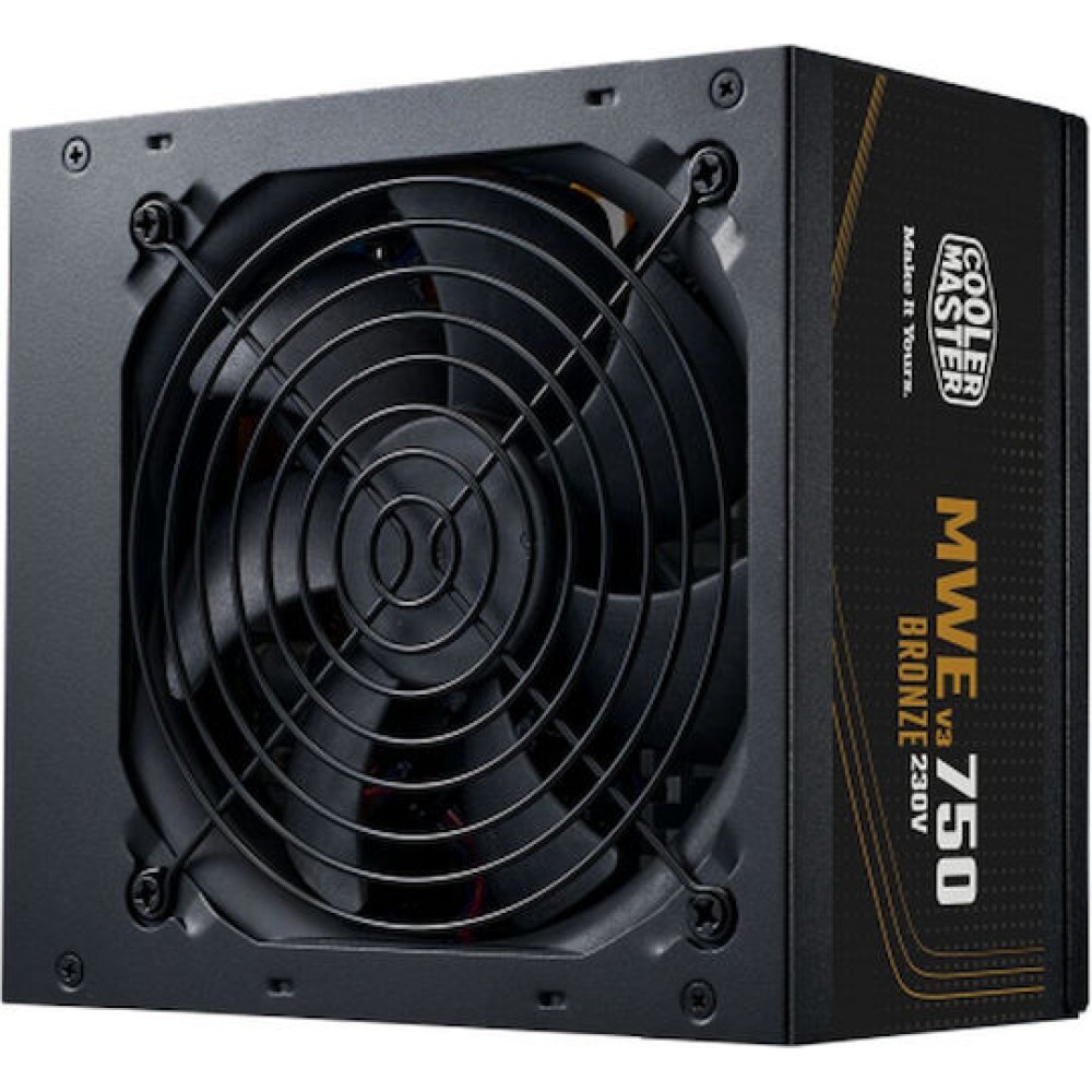 CoolerMaster MWE 750 Bronze v3 750W Μαύρο Τροφοδοτικό Υπολογιστή Full Wired 80 Plus Bronze