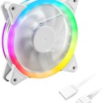 Sharkoon Shark Blades Case Fan 120mm με RGB Φωτισμό και Σύνδεση 4-Pin PWM Λευκό