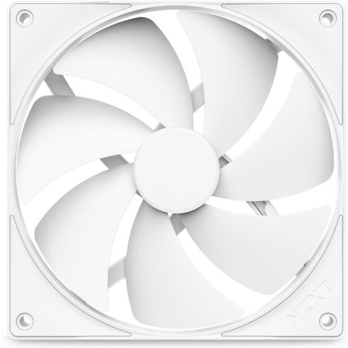 NZXT F140P Case Fan με Λευκό Φωτισμό και Σύνδεση 4-Pin PWM Λευκό