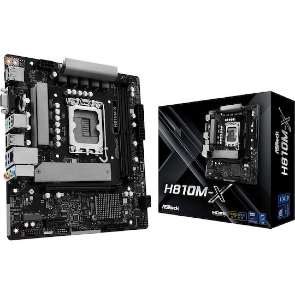 ASRock H810M-X WiFi Motherboard Micro ATX με Intel 1851 Socket 90-MXBS6-A0UAYZ