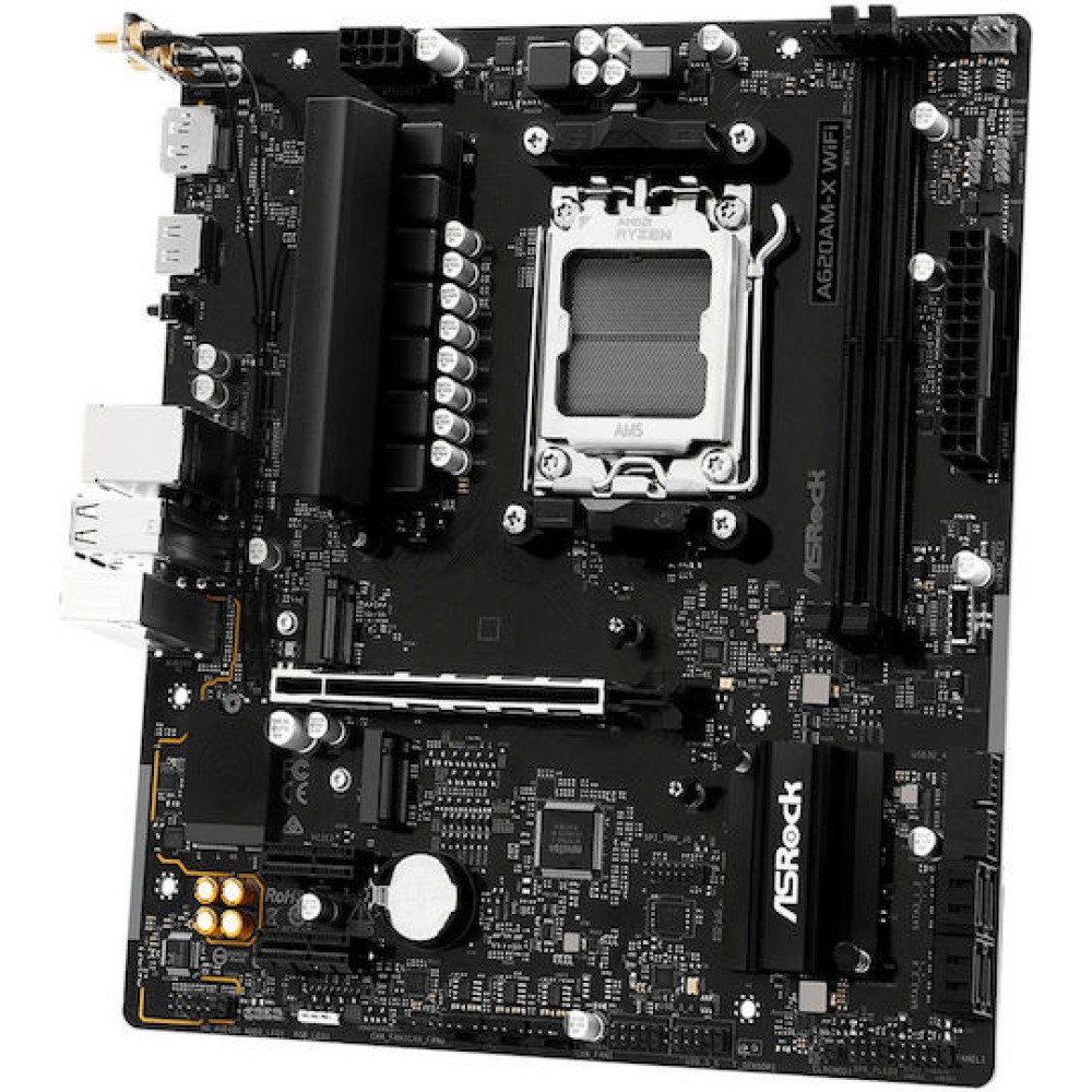 ASRock A620AM-X WiFi Motherboard Micro ATX με AMD AM5 Socket 90-MXBSU-A0UAYZ