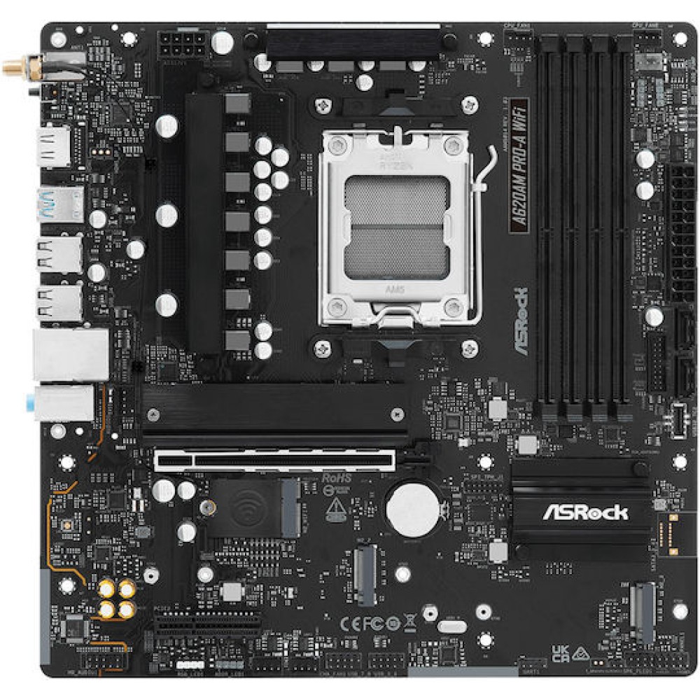 ASRock A620AM Pro-A WiFi Motherboard Micro ATX με AMD AM5 Socket 90-MXBSY-A0UAYZ