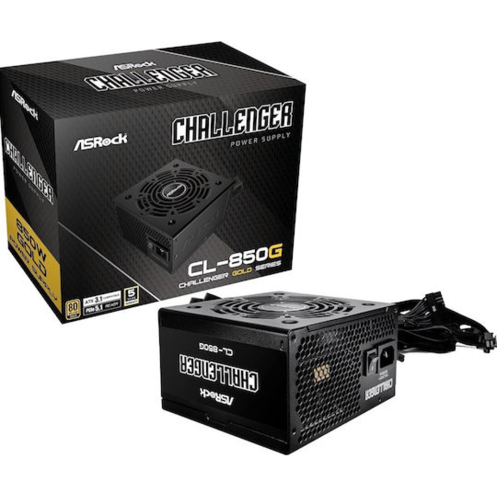 ASRock Challenger CL-850G 850W Μαύρο Τροφοδοτικό Υπολογιστή Full Wired 80 Plus Gold
