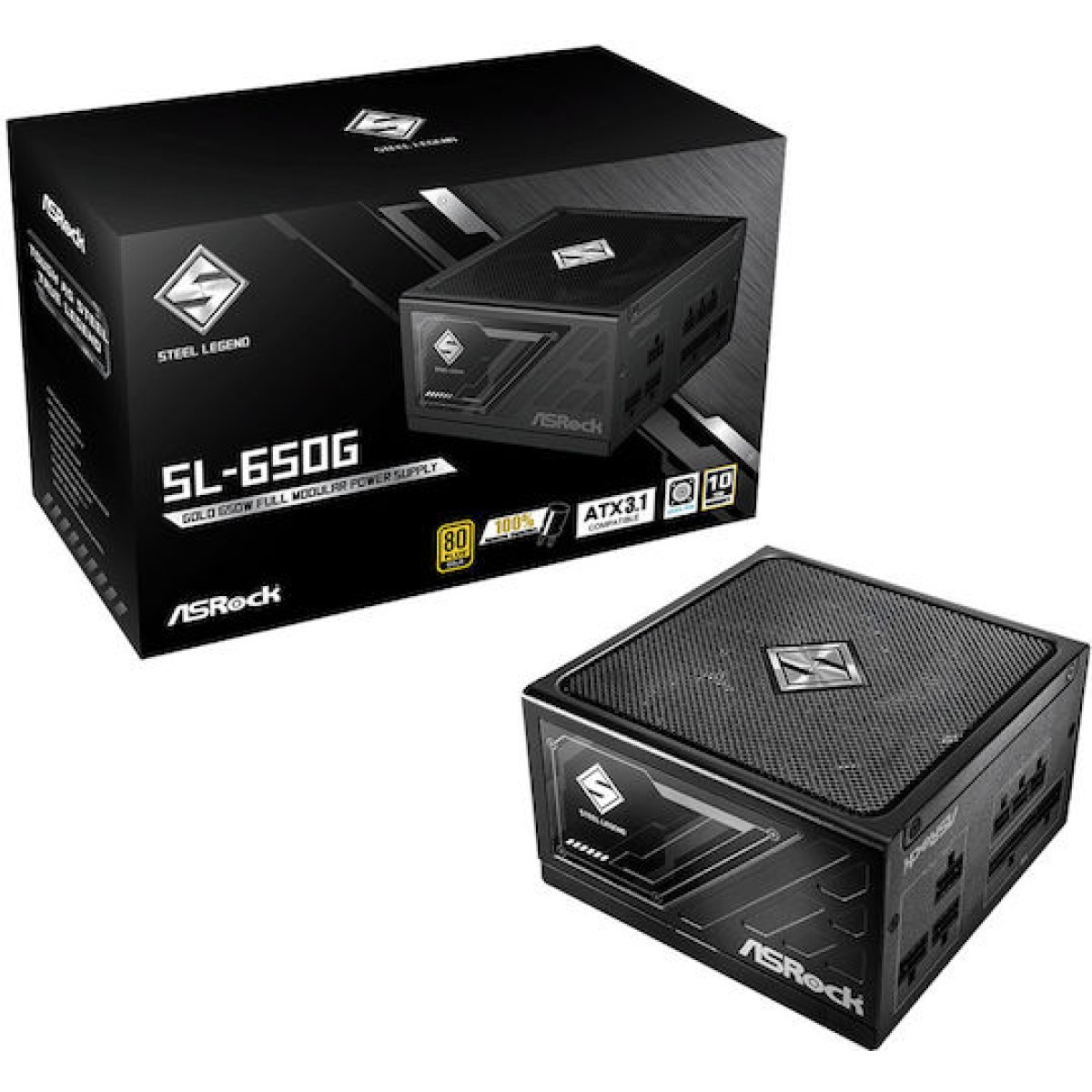 Steel Legend SL-650G (schwarz, 2x PCIe, Kabelmanagement, 650 Watt)