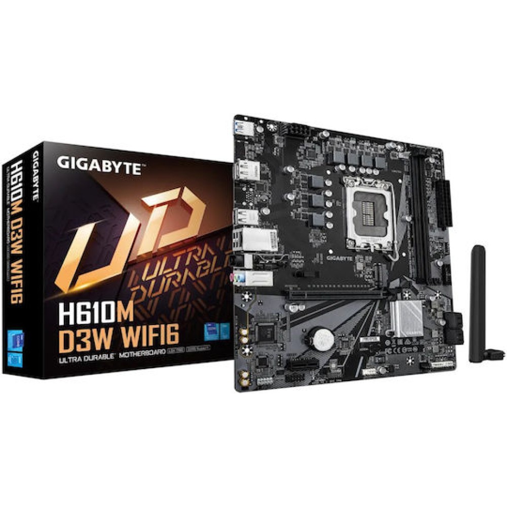 Gigabyte H610M D3W WIFI6 rev. 1.0 Motherboard Micro ATX με Intel 1700 Socket