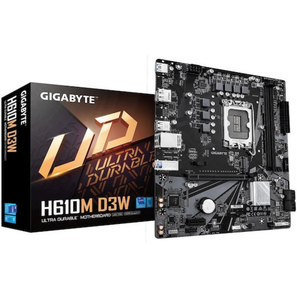 Gigabyte H610M D3W rev. 1.0 Motherboard Micro ATX με Intel 1700 Socket