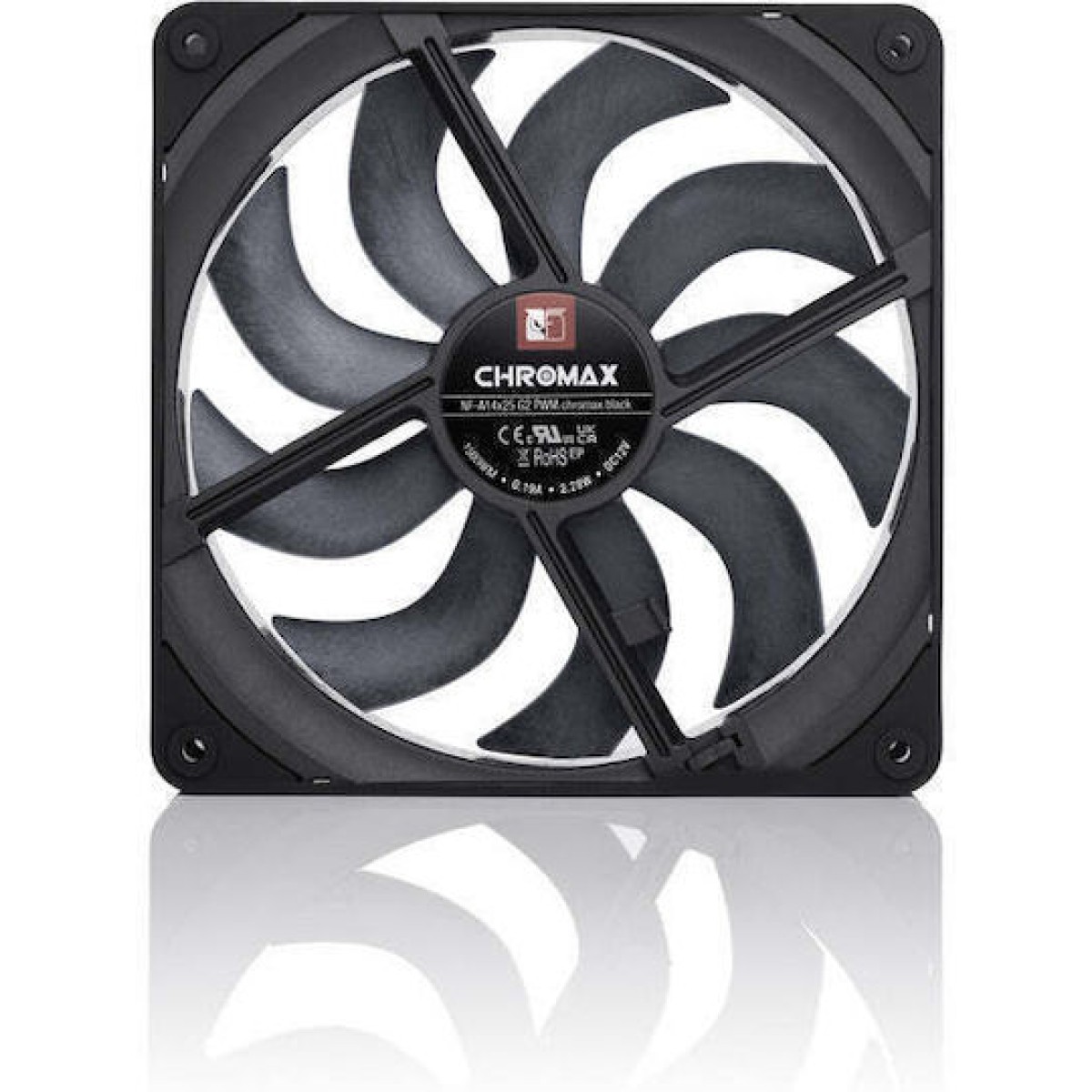 NF-A14x25 G2 PWM chromax.black (schwarz, PWM-Anschluss, 140 mm)