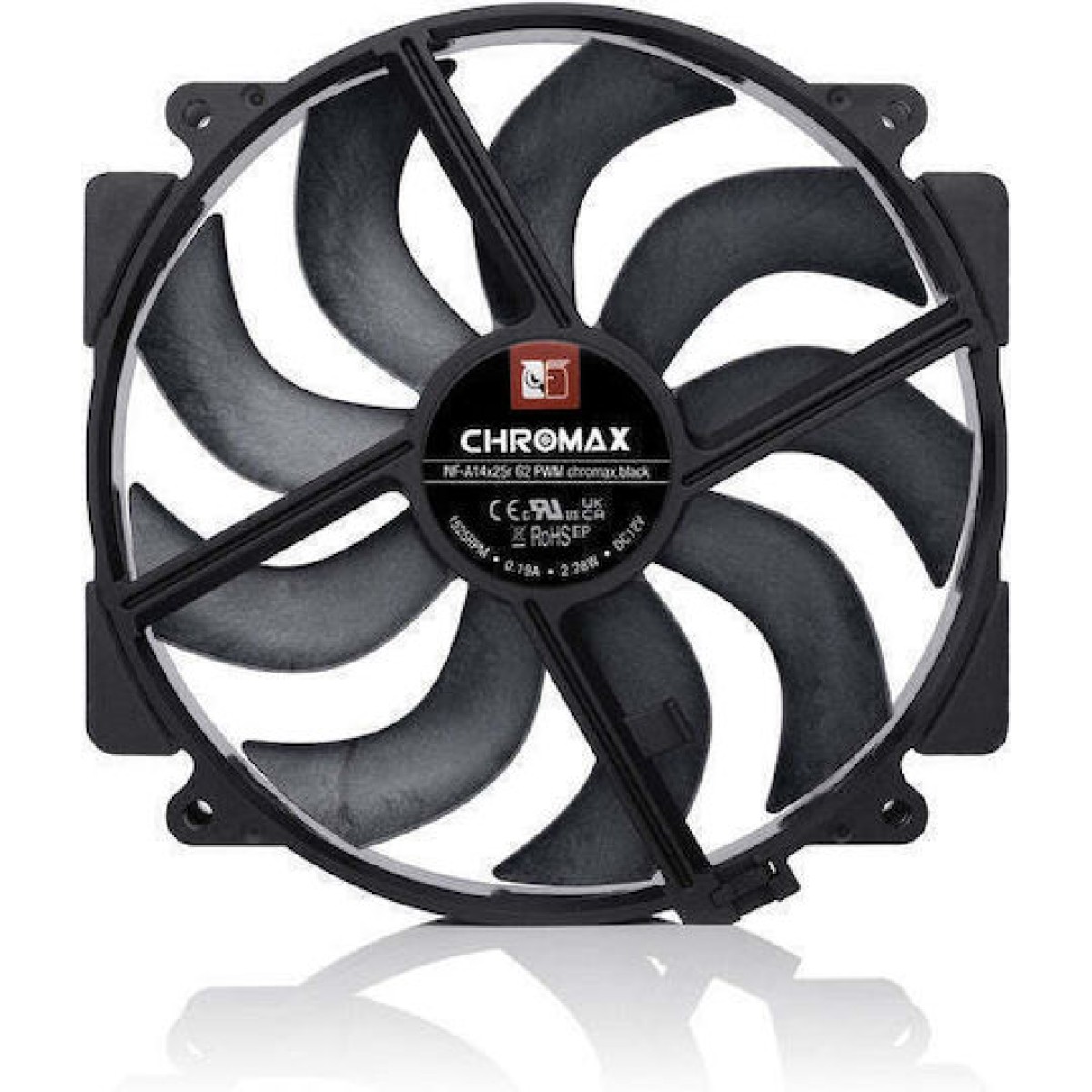 NF-A14x25r G2 PWM chromax.black (schwarz, 140 mm)