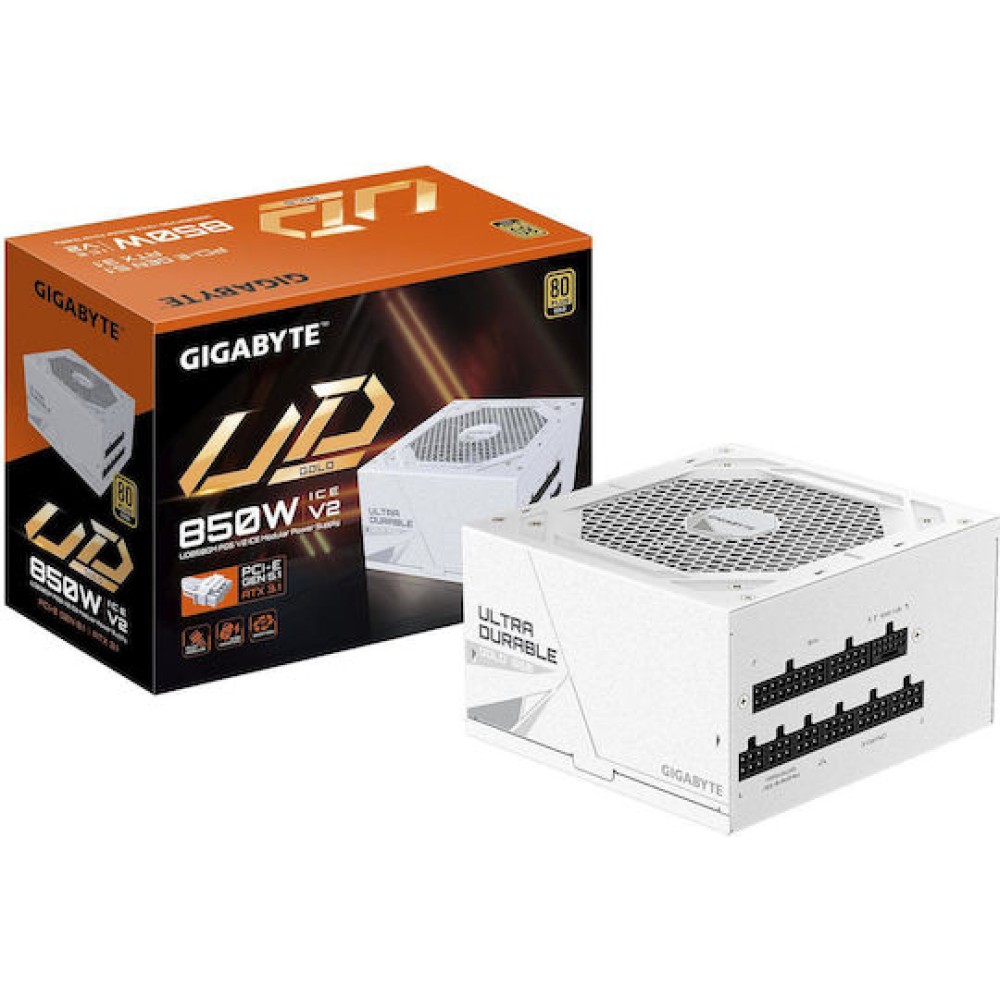 Gigabyte UD850GM PG5 V2 ICE 850W Μαύρο Τροφοδοτικό Υπολογιστή Full Modular 80 Plus Gold