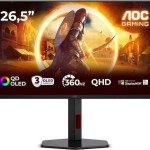 AGON Q27G4SDR QD-OLED (67.3 cm (26.5 Zoll), schwarz, QHD, HDMI, DP, USB-Hub, 360Hz Panel)
