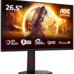 AGON Q27G4SDR QD-OLED (67.3 cm (26.5 Zoll), schwarz, QHD, HDMI, DP, USB-Hub, 360Hz Panel)