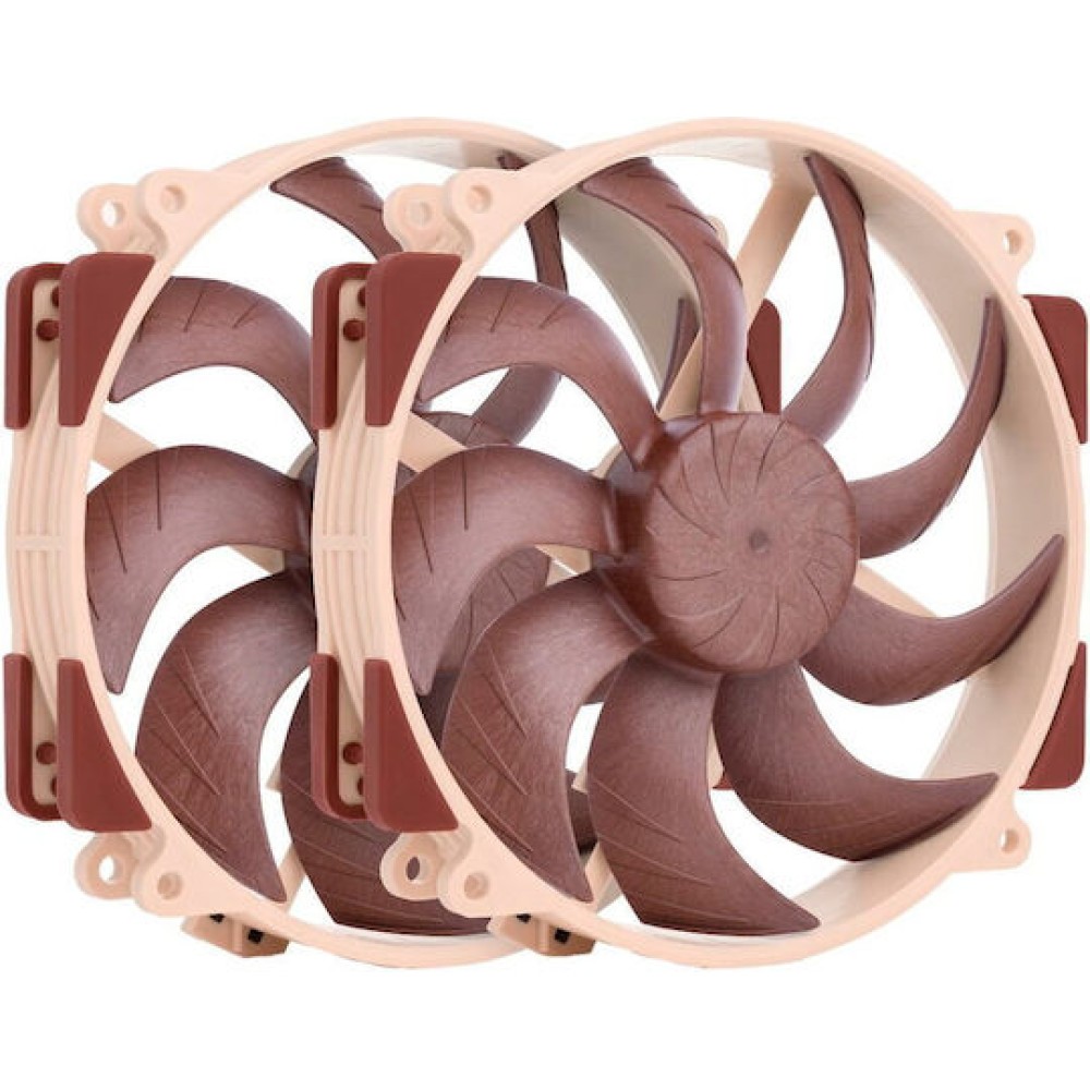 Noctua NF-A14X25R G2 PWM SX2-PP Case Fan 140mm με Σύνδεση 4-Pin 2τμχ Καφέ
